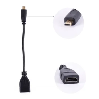200pcs 15 cm Micro HDMI na HDMI moški-ženski Adapter Cable Converter za HDTV MAC PC 1080P