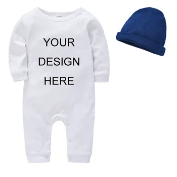 Baby Romper Kapa Šal Prilagajanje Oblačila Nastavite Eno-Kosov Bombaž Osebno 3M-18 M Novorojenega Dojenčka, Malčka Dekleta Fantje