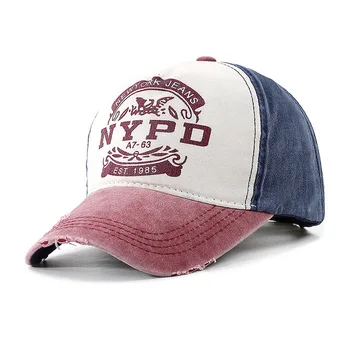 NYPD Baseball Klobuk EST 1985 Oprati Bombaž Nastavljiv Hip-hop Klobuki Ženska Človek NYPD Baseball Kapa Klobuk vrnitev žoge Gorro Oče vrnitev žoge Skp