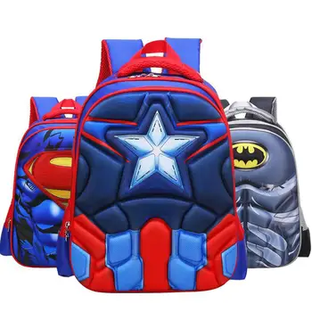 Batman Captain America Fant Dekle Otrok v Vrtec Šolsko torbo Najstnik Schoolbags Otroci Študent Nahrbtniki