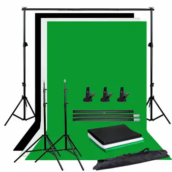 ZUOCHEN Foto Studio Ozadje Chroma Key Črno Belo Zeleno Ozadje Zaslona Stojalo Komplet Z 2M Studio Ozadje Podporo Kit