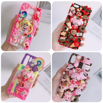 Za Samsung note10 /note10pro 8 9 DIY primeru 3D Sailor Moon pokrovček telefona Galaxy s8+ s9/s10plus ročno kremasto primeru pink girl darila