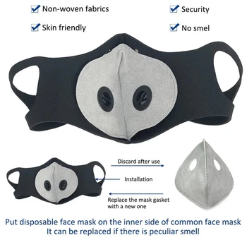 Kolesarjenje Kolo Masko z Ventilom PM2.5 Filter Anti-prah Stroj Masko oglje, ki Diha za Večkratno uporabo Usta Skp Mascarilla
