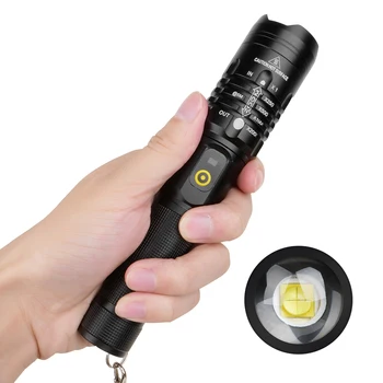 ANJOET XHP50.2 LED Svetilka, Polnilne Baklo Luči USB Zoom Luč za Kampiranje, Lov Lučka samoobrambe Uporabo 18650 Baterijo
