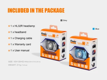 Nov Prihod Fenix HL32R Cree XP-G3 bele svetlobe LED 600 Lumnov Ultra Lahek USB Rechargeable Žarometa za Trail