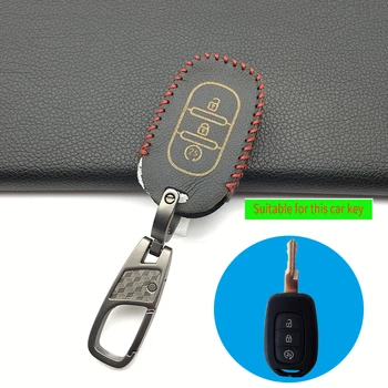 Najnovejše ročno zašiti slog usnje avto ključ kritje za Renault Clio Dacia Logan Sandero Megane Modus Espace Kangoo keychain
