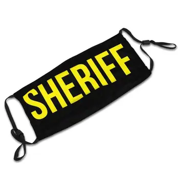 Šerif Večkratno Uporabo Masko Stroj Na Prostem, Nos, Usta Kritje Moda Za Unisex Moški Ženske Otroci Šerif Namestnik Security Guard