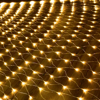 Neto Niz LED Osvetlitev Zunanja vodoodporna LED Neto Očesa Pravljice Luči Niz Verige Okno Božični Party Festival Dekoracija Žarnice