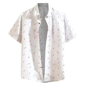 M-5XLMen je Poletje Moda Priložnostne Majice Kratek Rokav Plaži Vrhovi Svoboden Priložnostne Bluzo Moških Oblačil Mehko Udobno moška Majica