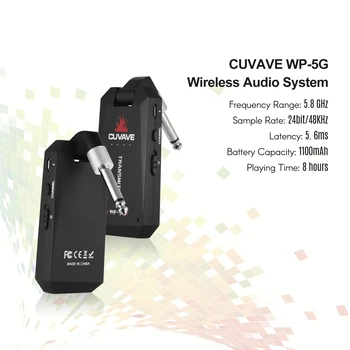 CUVAVE WP-5G Mobilno 5.8 G Kitaro Sistem za ponovno Polnjenje Avdio Sprejemnik in Oddajnik ISM Band za Električne Kitare Ojačevalnik