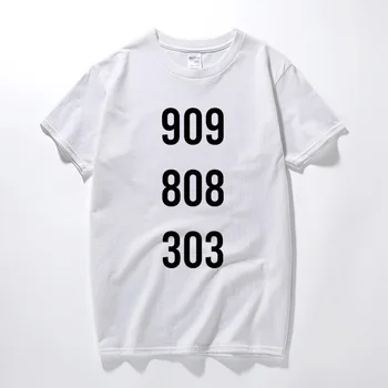 Techno 909 808 303 Slogan T-shirt Roland Boben Acid House, Tech Podzemnih DJ Top Ulične majica Bombaž Majica Kratek Rokav