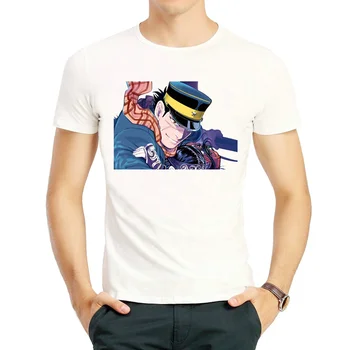 Zlati Kamuy T majica Kratek Rokav Street Wear, Mens Moda Anime Zlati Kamuy T-shirt Vrh Tees tshirt Priložnostne Belega T-shirt