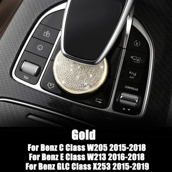 Za Mercedes Benz C E GLC Razred W205 W213 X253-2019 Avto Center za Nadzor Miške, Večpredstavnostna Gumb Gumb za Prilagoditev Zajema Trim