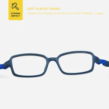 AIMISUV 2020 Modna Unisex TR90 Prilagodljiv Ultralahkih Silikonski Okvir Očal Otroci Kvadratnih Optični Jasno Očala Otrok UV400