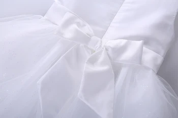 Cutestyles Dekleta Stranka Obleke Velikih Mornarsko Modra Lok Poletje Obleko Dekle, Beli Cvet, Otroci Obleko
