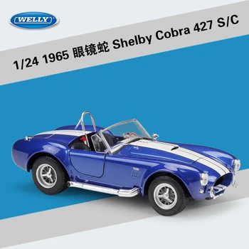 Welly Diecast 1:24 Simulator Klasičnih Kovinskih 1965 Shelby Cobra 427 Model Avtomobila Zlitine Igrača Avto Športni Avto Za Otroke Darilo Zbirka