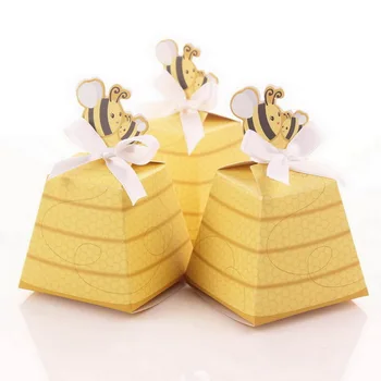 50pcs/veliko Baby Tuš Ustvarjalne Risanka Honey Bee bonboniera Za Novorojenčka Fantje& Dekleta Rojstni dan Dekorativni Korist