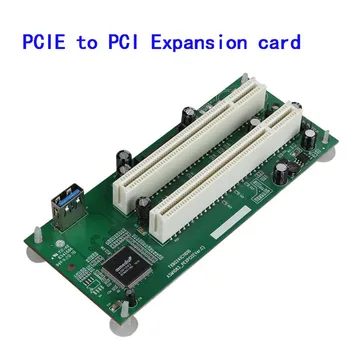 PCI-E Dual PCI Adapter za Kartico USB 3.0 Dodaj na Kartice Pretvornik podpira večino PCI kartice, kot so kartice PCI zvok/davčne/Glas/serijske kartice