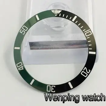 Nova 38 mm visoke kakovosti zelena/črna keramično ploščo Vstavite fit 40 mm watch primeru mens watch ploščo