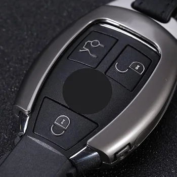 Cinkove zlitine Tipko Primeru Kritje za Mercedes Benz B200 C180 E260L S320 GLK300 CLA CLS S400 fob keychain obroč Avto Styling