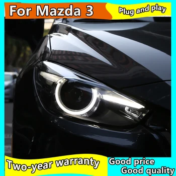 Avto Styling Glavo Svetilka za Mazda 3 Žarometi 2017-2018 Nova Mazda3 Axela LED Smerniki LED DRL Skril Bi Xenon Auto Dodatki