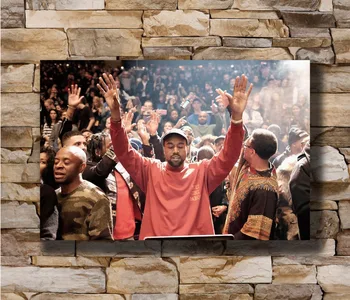 Kanye West Ameriški Rapper Hip Hop Pevka Star Doma Dekoracijo Plakat Steno Platno Umetnosti 14x21 16x24 24x36inch Tiskanja G-553