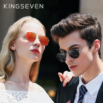 KINGSEVEN Novo Parcelo, retro Odsevni sončna Očala Moških sončna očala iz Nerjavečega Jekla Očala Oculos Gafas De Sol Odtenki