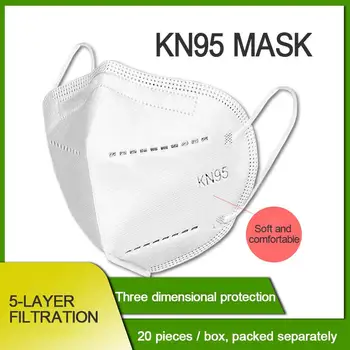 50pcs KN95 Masko 5 Slojni Filter Posameznih Paket Dihanje Maske Multicolor Kn95 Zaščitna Razpoložljivi Mascarillas