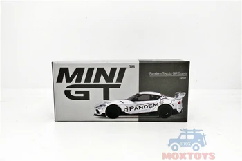 MINI GT 1:64 Toyota GR Supra Pandem V1.0 Srebrno LHD/RHD Diecast Model Avtomobila