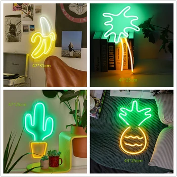 36 Vrst LED Neon Steno Znaki za Božično Dekoracijo Neon Luči Sobi Doma Wall Art Dekor Bar Luči USB Pogon, Neon, Lučka