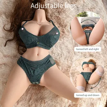 Big prsi gume sex lutka 3D masturbator sex igrača za moške, 1:1 seksi lutko realistična vagina muco analni shemale polovico telesa za moške