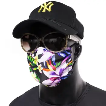 Moda za Odrasle Cvjetnim Tiskanja Proti Prahu Anti-ultravijolično Dihanje Maske Stroj Tkanine Masko PM 2.5 Zaščitna Večkratno uporabo Prah Maske