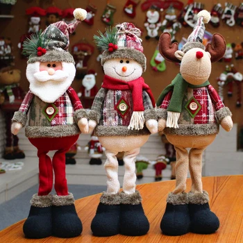 Novo leto 2021 Snežaka Elk Santa Claus Stoji Lutka Božič Igrače Stranka Doma Dekor Božič KRALJESTVU, božični okraski za dom