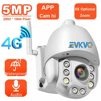 3MP Kartice SIM 3G 4G Brezžična Mini PTZ Kupola Kamere 5MP Prostem 5X Neobvezno Zoom dvosmerni Audio Brezžični Wifi Varnostne Kamere CCTV