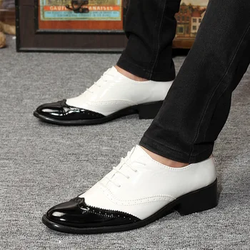 Zapatos De Vestir Par Hombre Moški Poročni Usnjeni Čevlji italijanski Slog Moških Brogue Formalno Obleko Čevlje, Modne blagovne Znamke Moških Stanovanj 2A