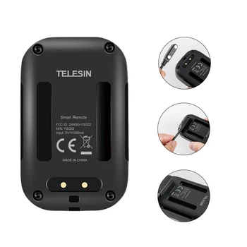 TELESIN 80 Wifi Daljinski upravljalnik Nepremočljiva Self-svetlobna OLED Nastavite Bližnjice Key Lock Nastavek Za GoPro Max Junak 8 7 6 5 4 Seje