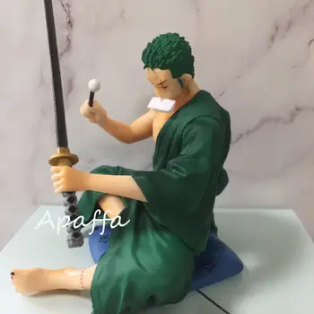 15 cm Anime Slika Igrače Enem Kosu Roronoa Zoro Santoryu Ver. Sedel Držo PVC Akcijska Figura, Igrače Zbiranje Model Darilo Lutka