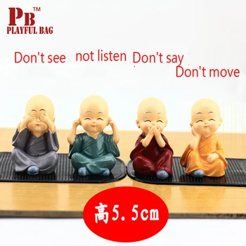 PB Igriv vrečko 4pcs Smešno srčkan najboljše darilo štirje menihi Shaolin Kung Fu Kitajski Mini Slika 5.5 cm otrok okraski