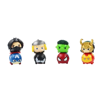 8pcs/veliko Super Junak Številke, Iron Man, Hulk, Thor Captain America Spiderman Loki Strup Model Igrače