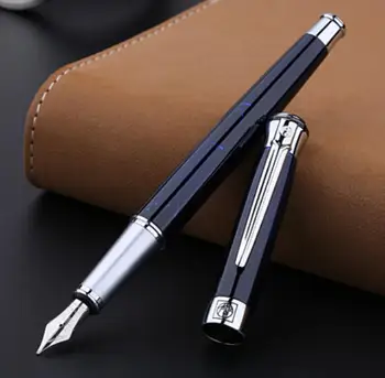 Brezplačna dostava na debelo šoli pisarniški material pero Picasso Luksuzni blue & silver 0,5 mm nib nalivno pero visoke kakovosti pisanje pero
