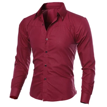 2020 nova moda za moške čiste barve ovratnik shirt dolgo sleeved slim srajco, vroče prodaje oprijetim klasično srajco za moške trendy cl