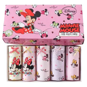 Original škatla 5pcs/set Disney Mickey Miške Minnie Otrok spodnjice otroci bombažno spodnje perilo, igrače, otroška darilo za Rojstni dan plišastih Lutka