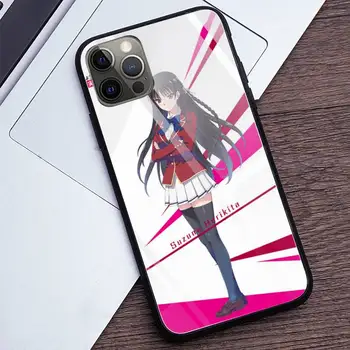 Anime Razredu Elite Telefon Primeru Kaljeno Steklo Za iPhone 12 Max Pro Mini 11 XR Pro XS MAX 8 X 7 6S 6 Plus SE 2020 primeru