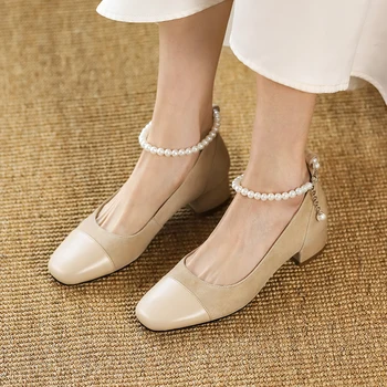 2021 pomlad moda Mary Jane čevlji debele pete dame moda vse-tekmo klasičnih prostem priložnostne čevlji tacon cuadrado