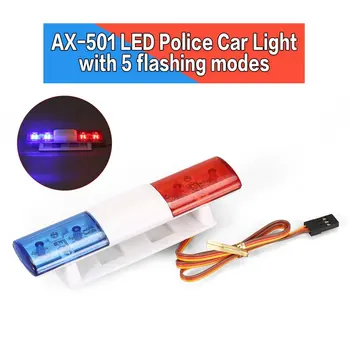 Večfunkcijsko AX-501 Obračanje Utripajoče LED Policija RC Avtomobilske Luči Žarnice za 1/10 1/8 HSP Traxxas TAMIYA CC01 Osno SCX10 D90