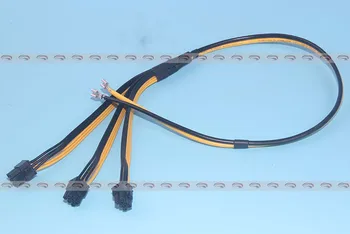 PCI-E PCI Express 3-Vrata 6Pin Moški Adapter Napajalni Kabel GPU Grafični Kartici Splitter Wirefor BTC Rudar DIY