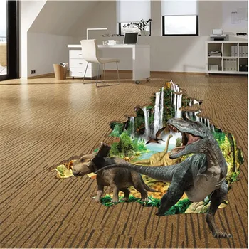 3D Jurassic Dinozaver Stenske Nalepke Talne Nalepke otroci soba dekoracijo Sodobne Umetnosti Zidana Spalnica, Dnevna Soba Dekoracijo Sten