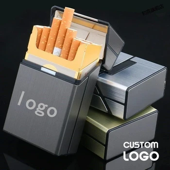 Po Meri Logo Cigaret Primeru Aluminij Zlitine Osebnost Cigaret Polje Tobaka Shranjevanje Prenosni Ustvarjalnost Darilo Cigaret Dodatki