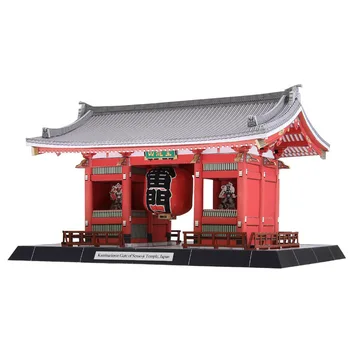 Japonska Tempelj Asakusa Leimen Zgradbe 3D Papir Model Zgodovinsko Znameniti Arhitekturi Model Priročnik DIY Ročno Delo 27x20x26cm