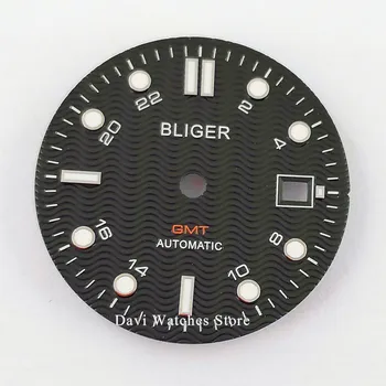 Vroče Prodajo 31mm Bliger Watch Izbiranje Bela Črna Modra Watch Izbiranje Fit ETA 2836/2824 DG2813/3804 Miyota 8215 821A gibanja